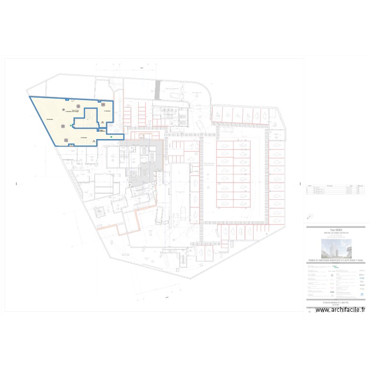 Tour jeudi. Plan de 9 pièces et 1082 m2