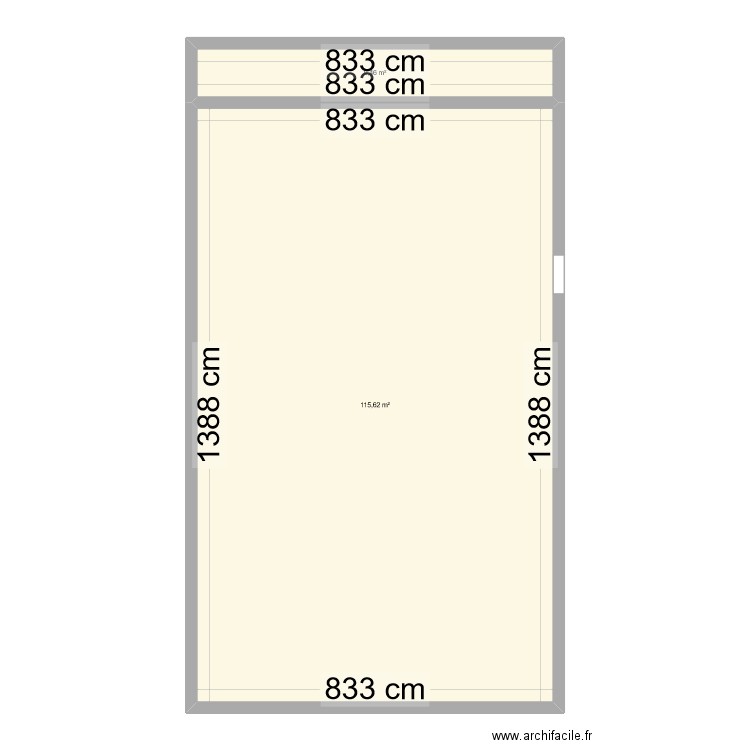 maison. Plan de 2 pièces et 125 m2