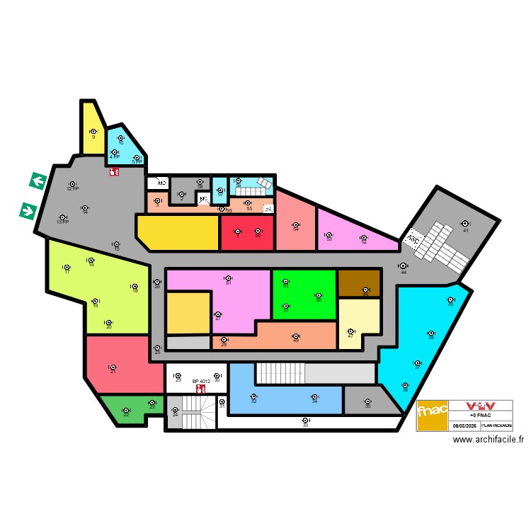 PLANS_+_FNAC. Plan de 27 pièces et 297 m2