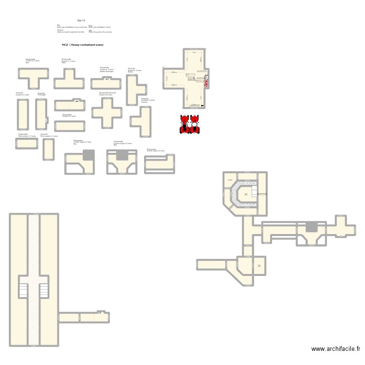 HCZ Site-19. Plan de 54 pièces et 175 m2