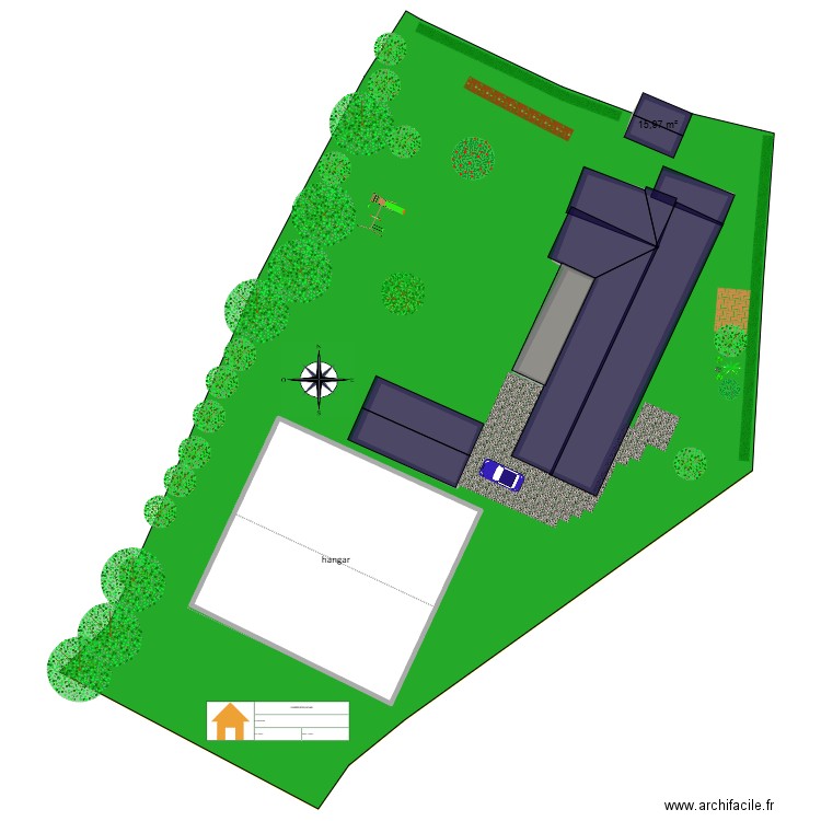 projet cloture. Plan de 5 pièces et 746 m2