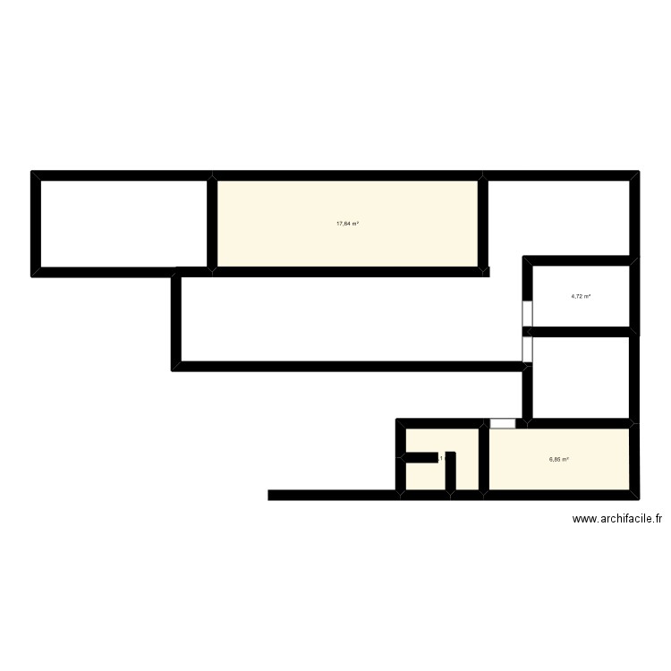 hopital CCF PFMP. Plan de 4 pièces et 32 m2