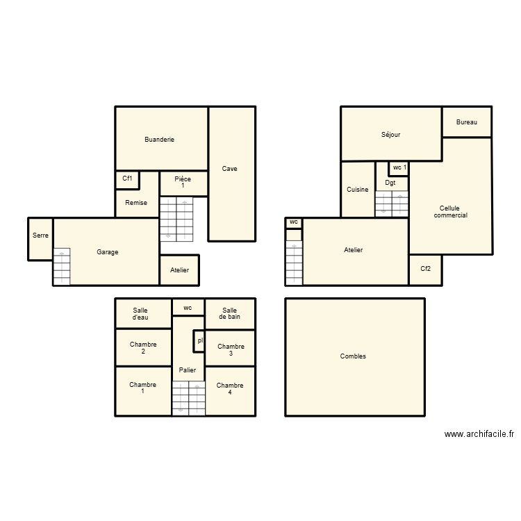 PLEUVEN GAYRIN 2. Plan de 27 pièces et 105 m2