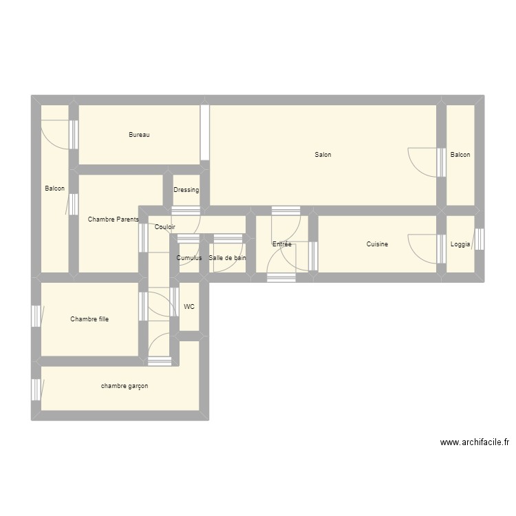 RPAL_24EEX5239. Plan de 15 pièces et 61 m2