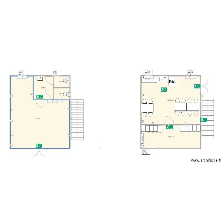 La Poste Combani. Plan de 6 pièces et 84 m2