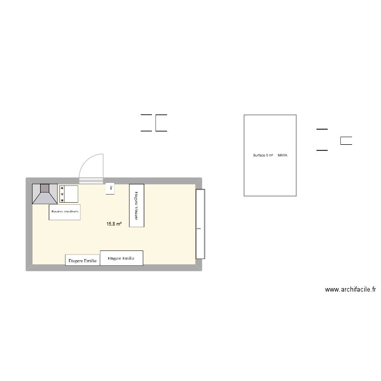 garage 6. Plan de 1 pièce et 16 m2