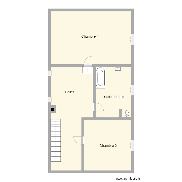 SOULE MAISON ETAGE  . Plan de 5 pièces et 122 m2