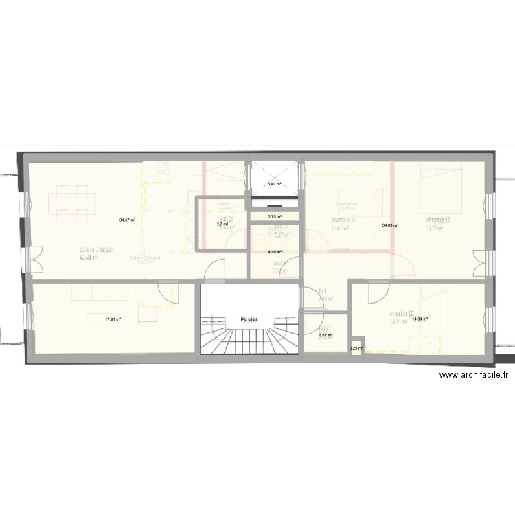 v3 Chavannes21. Plan de 21 pièces et 256 m2