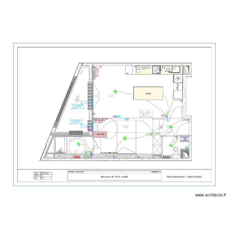 technique. Plan de 0 pièce et 0 m2