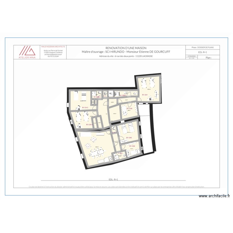 R1 2025.03.06. Plan de 20 pièces et 162 m2