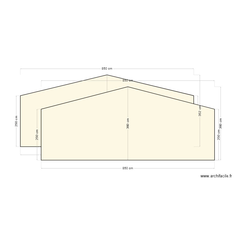 plan de coupe. Plan de 0 pièce et 0 m2