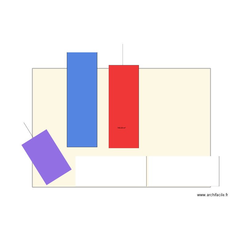 La Roche 2. Plan de 1 pièce et 150 m2