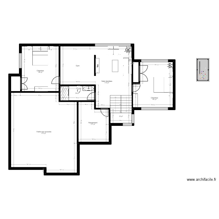 VIB ARCHITECTURE 149 SOUS-SOL 2. Plan de 9 pièces et 152 m2