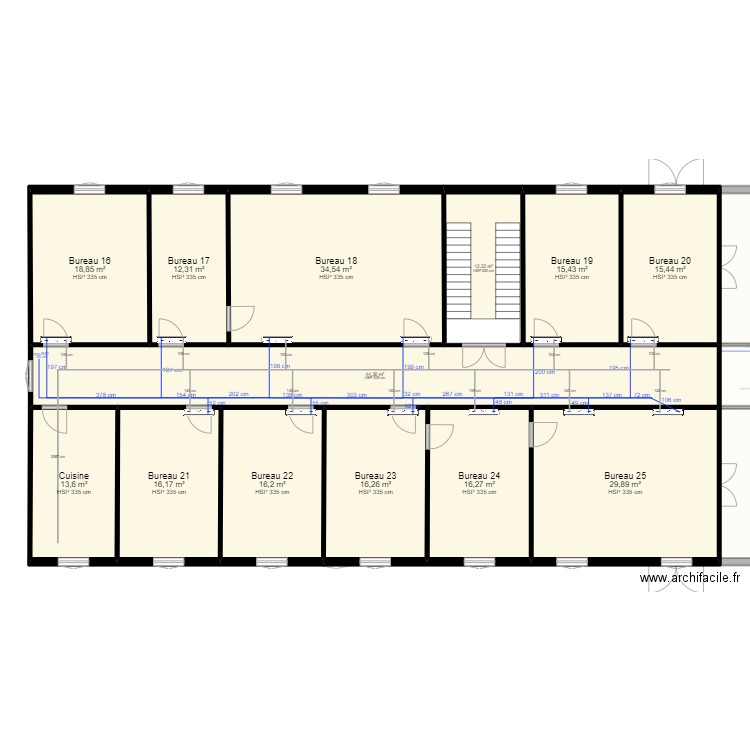 Ambassade de Roumanie. Plan de 42 pièces et 759 m2