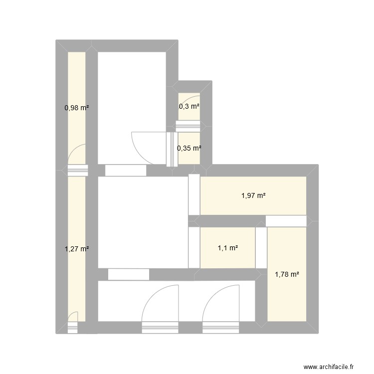 le fournil des promenade. Plan de 7 pièces et 8 m2