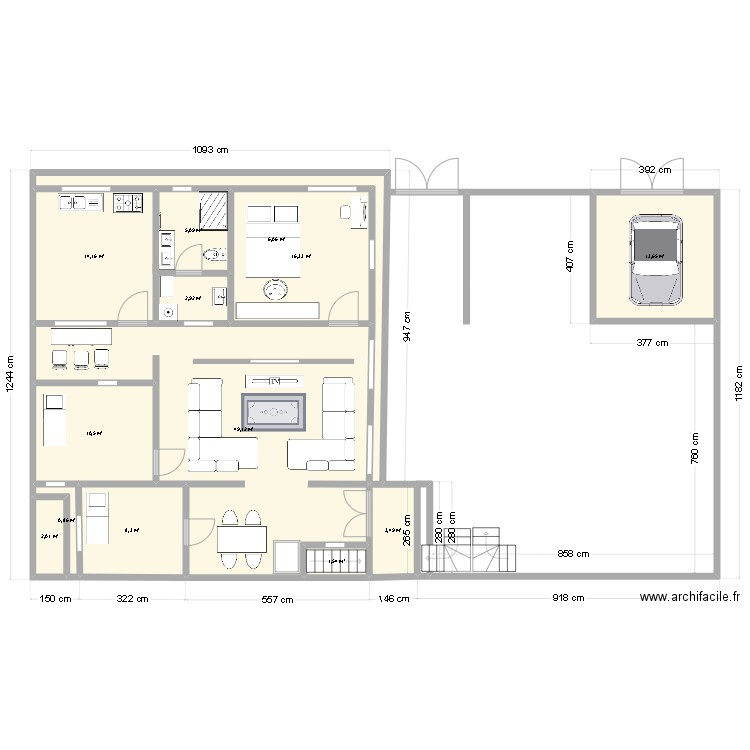 Rami 2. Plan de 13 pièces et 134 m2