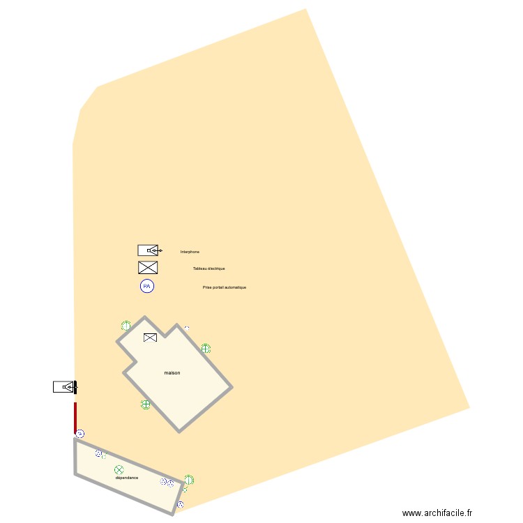 Exterieur. Plan de 2 pièces et 139 m2