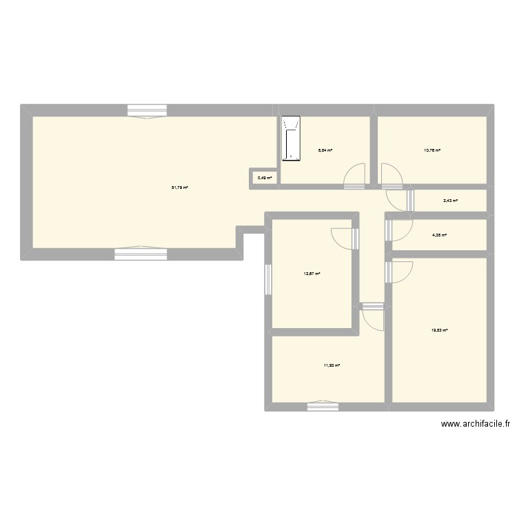 maison3. Plan de 9 pièces et 123 m2