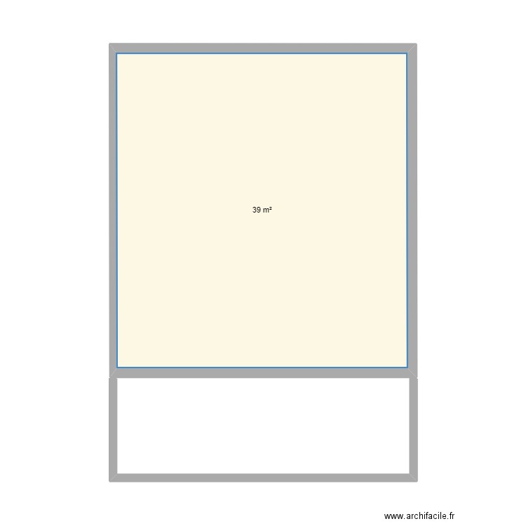 Grawitz01. Plan de 1 pièce et 39 m2