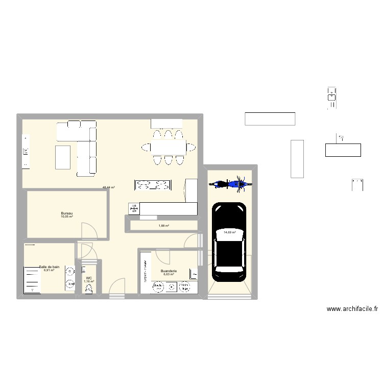 Plan 2. Plan de 7 pièces et 102 m2