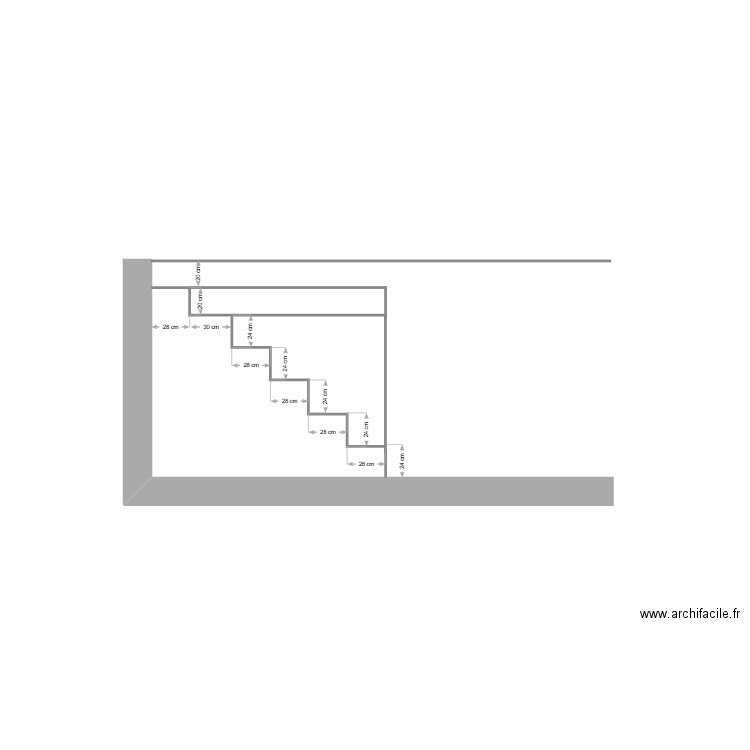 Coupe Escalier. Plan de 0 pièce et 0 m2