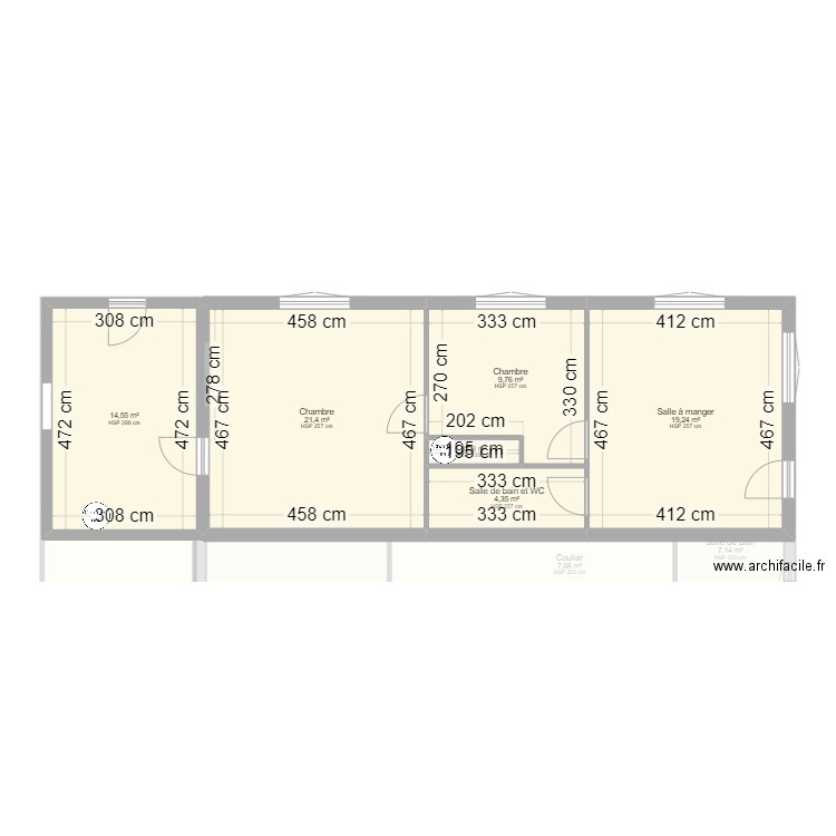 MAISON PIERRANNE. Plan de 15 pièces et 230 m2