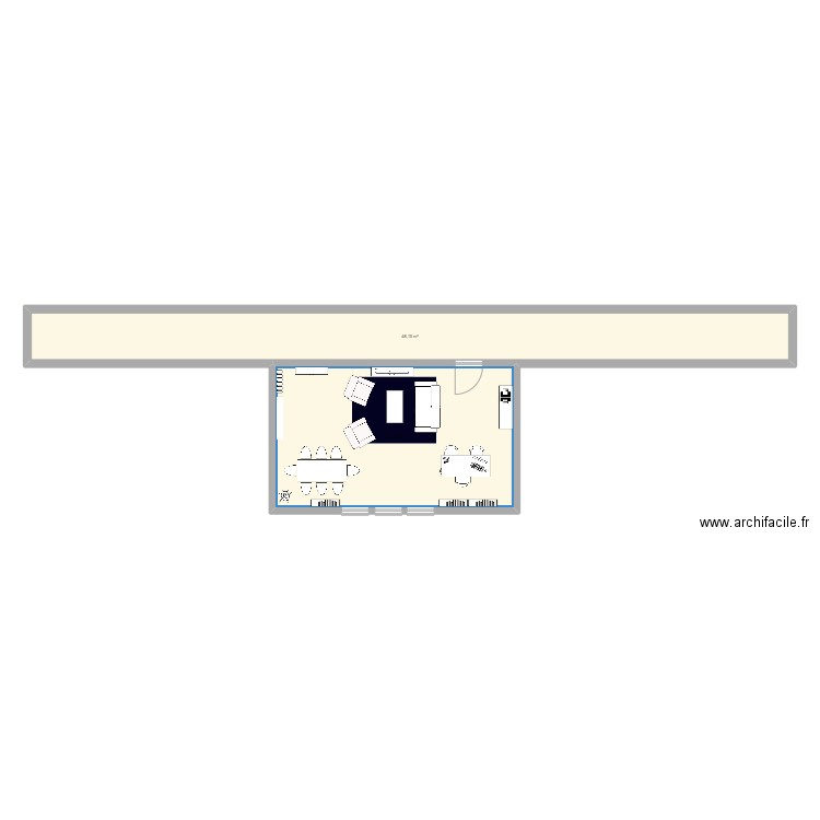 BUREAU PRESIDENCE. Plan de 2 pièces et 92 m2