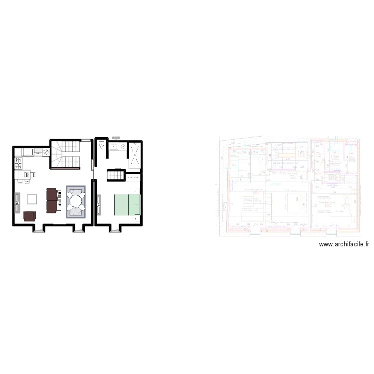 plan appartement 2 davy. Plan de 0 pièce et 0 m2