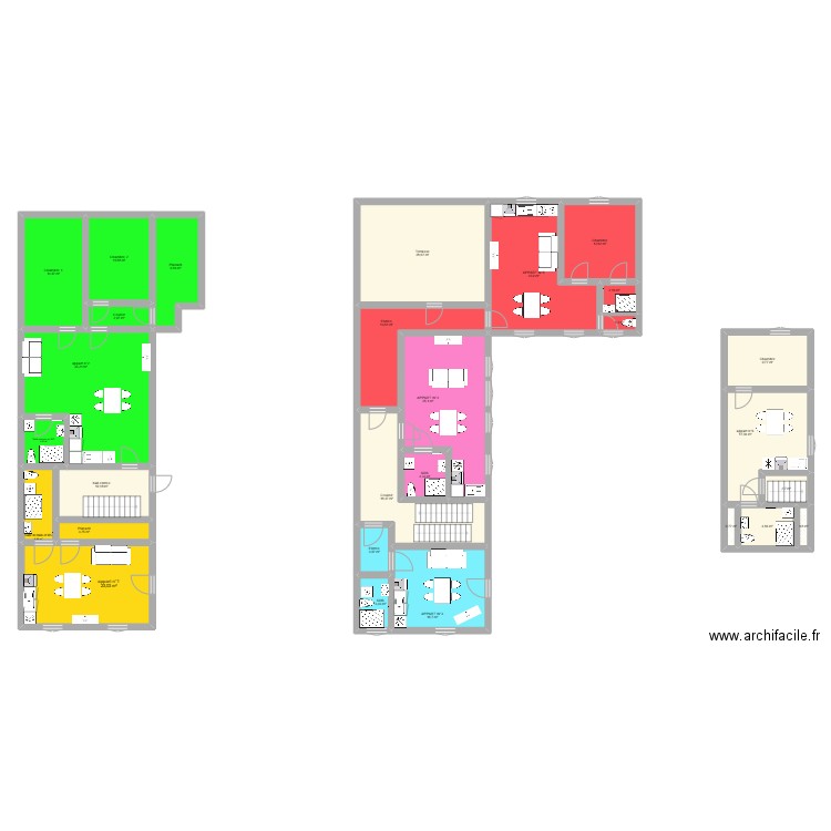 rdc chavannes. Plan de 28 pièces et 308 m2