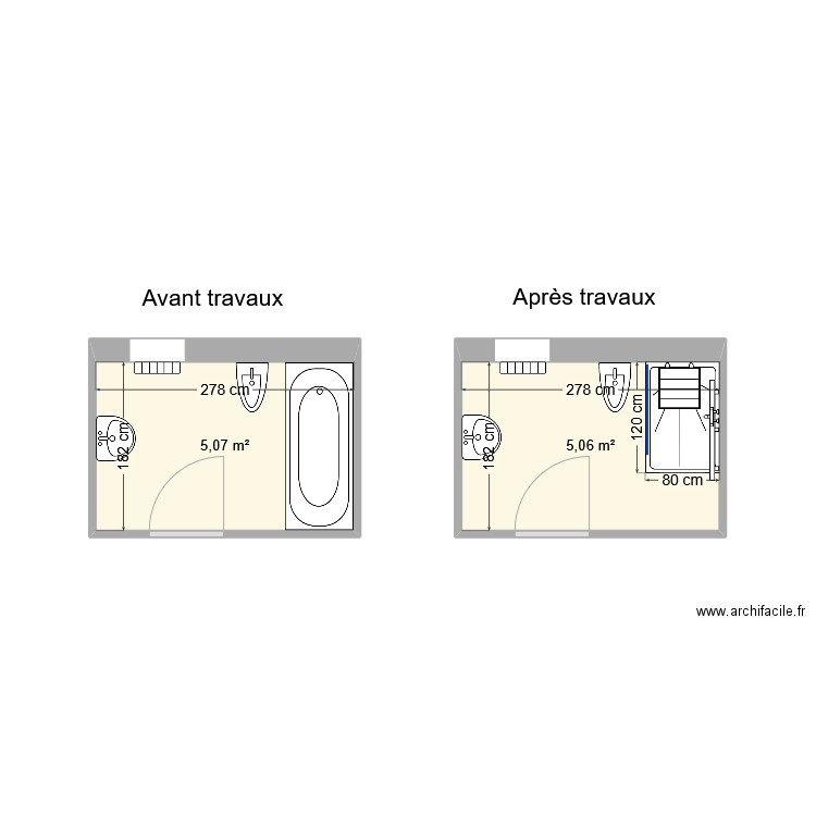 MEYRONNEINC Georges. Plan de 2 pièces et 10 m2