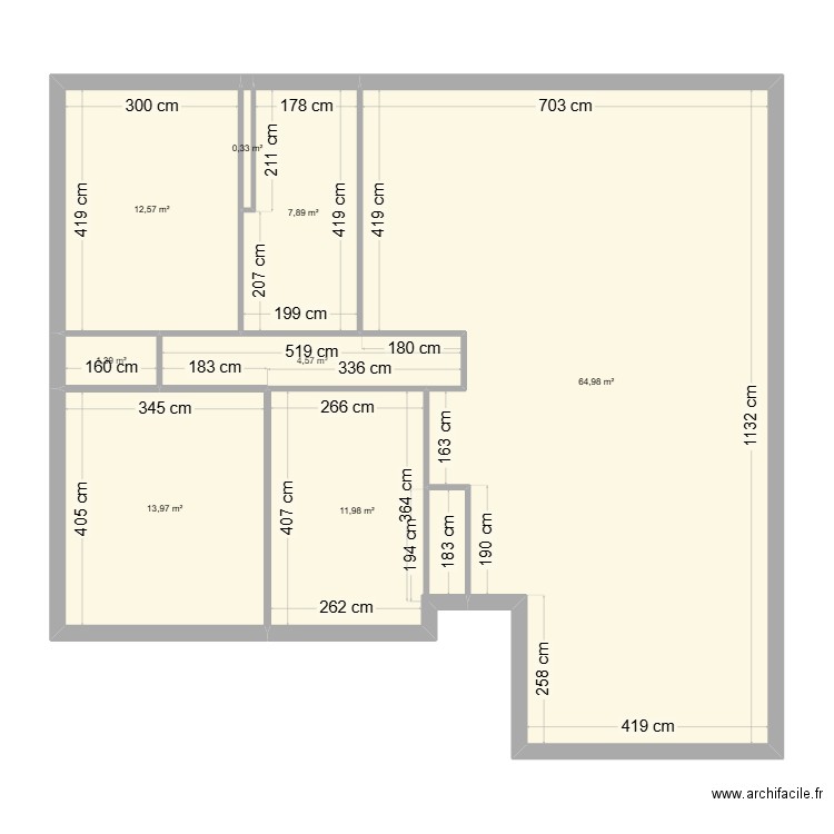 maison 2024. Plan de 7 pièces et 54 m2