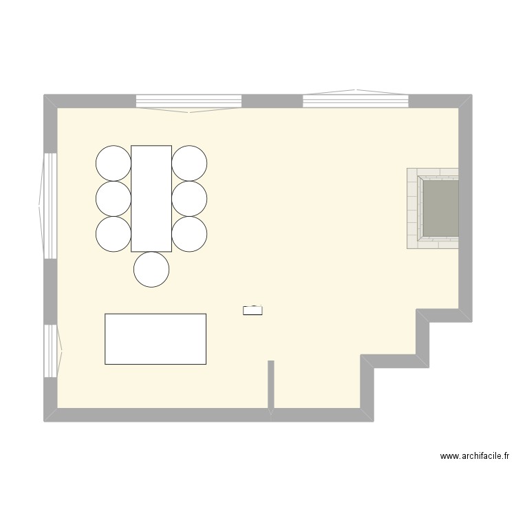 achach. Plan de 1 pièce et 45 m2