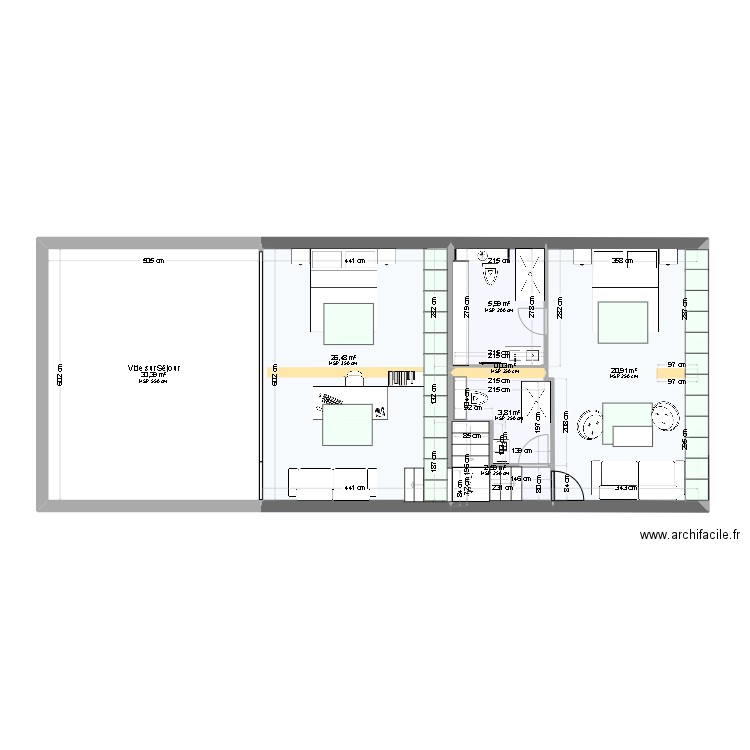  Bagnolet 1et 3. Plan de 7 pièces et 90 m2