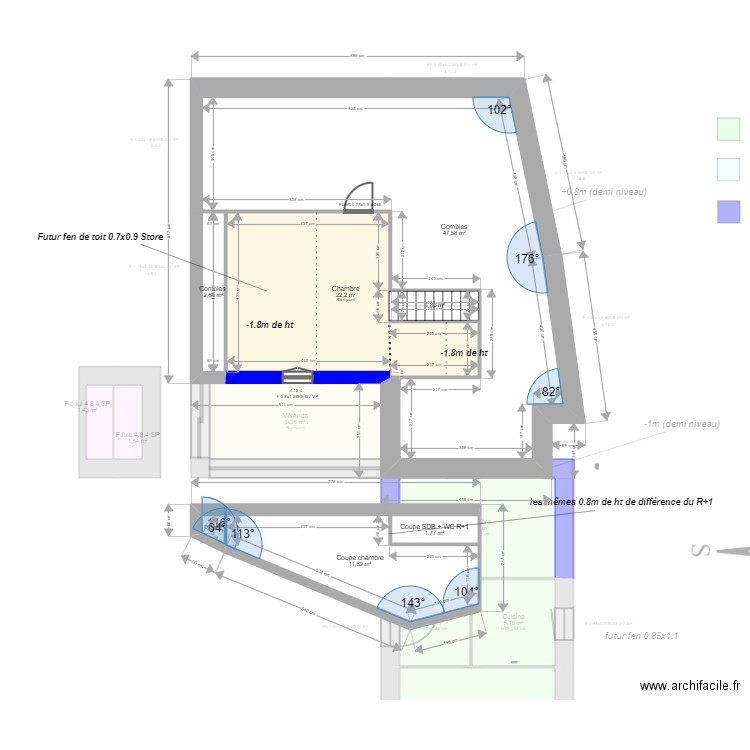 ML24014756 . Plan de 34 pièces et 274 m2