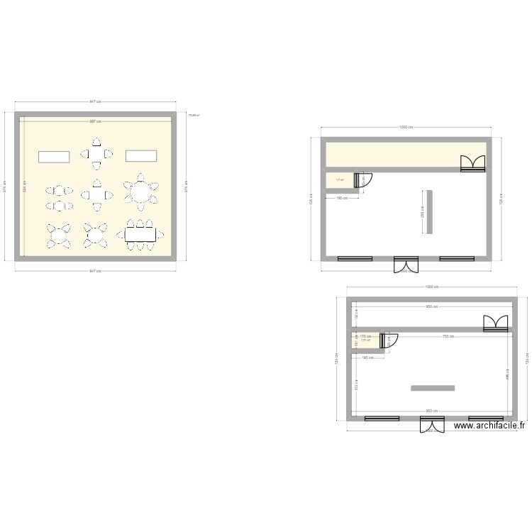 1CPSR. Plan de 7 pièces et 196 m2