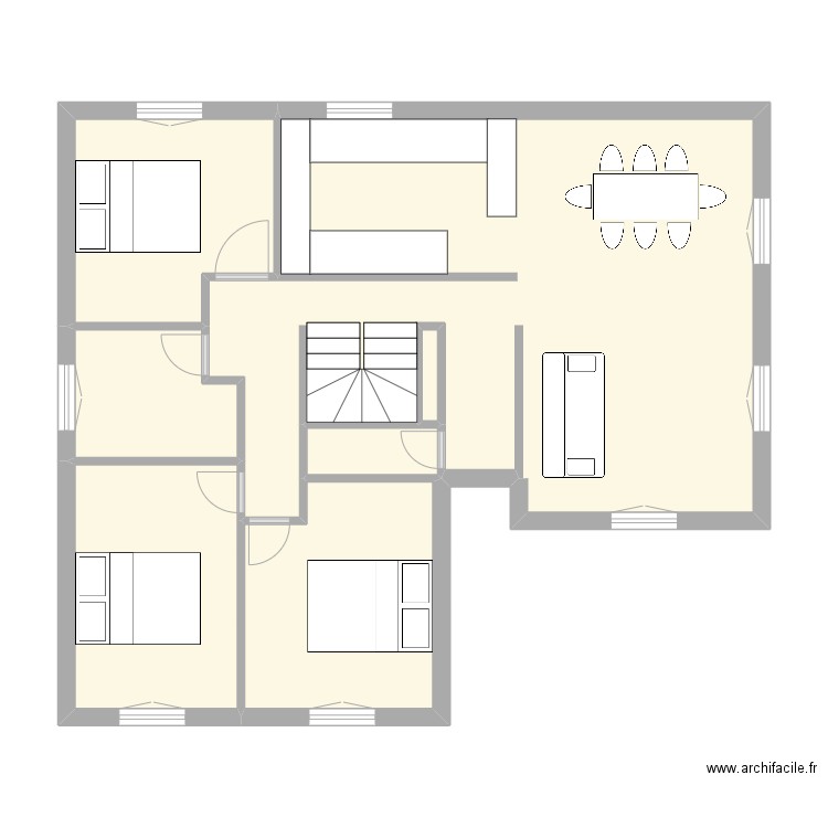 HOVEYDA. Plan de 7 pièces et 73 m2