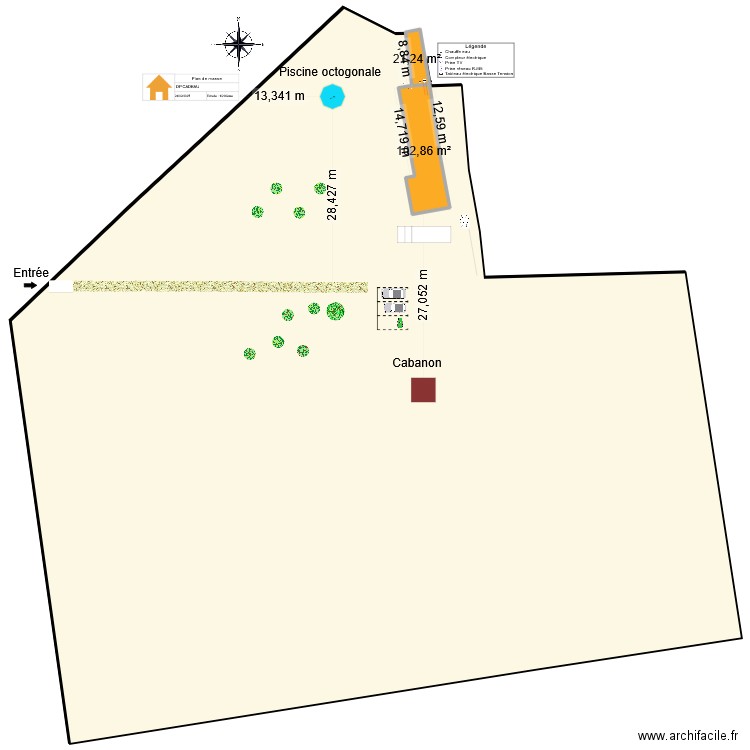 plan de masse les vechenneries . Plan de 2 pièces et 124 m2