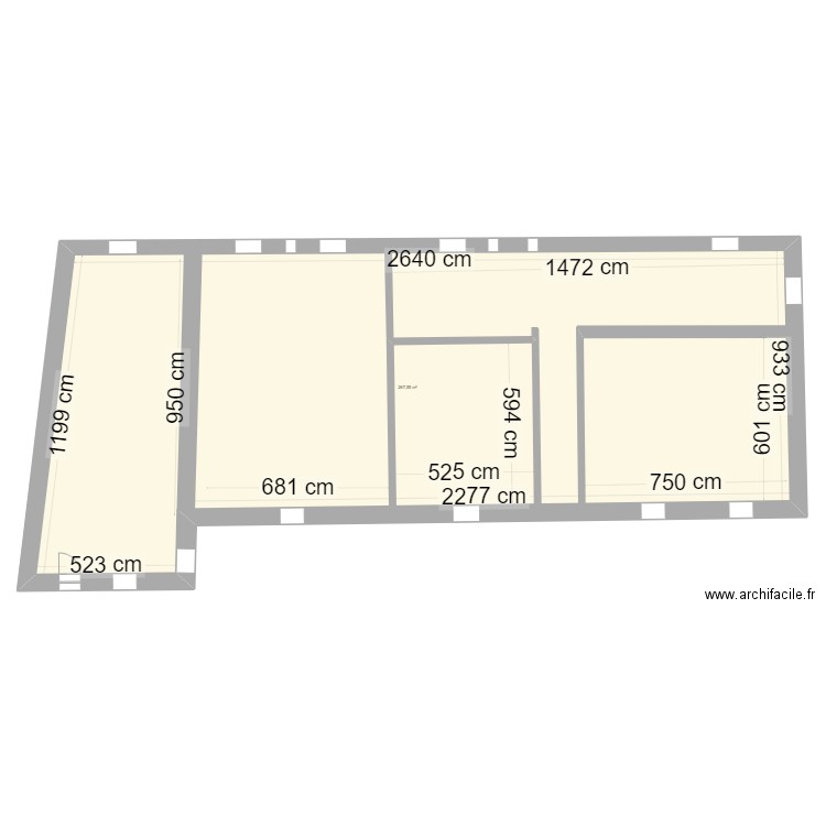 LES BRISSES EDL  1 etage 2. Plan de 1 pièce et 268 m2