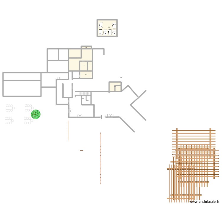 Restau. Plan de 7 pièces et 99 m2