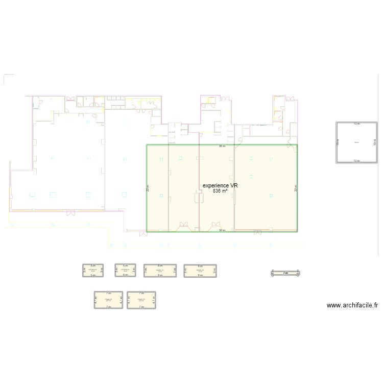 test. Plan de 9 pièces et 1077 m2