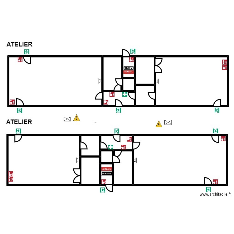 atelier. Plan de 16 pièces et 539 m2