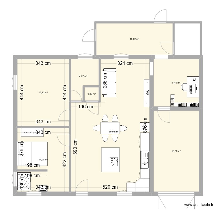 PEYNIER MODIF 2. Plan de 8 pièces et 111 m2