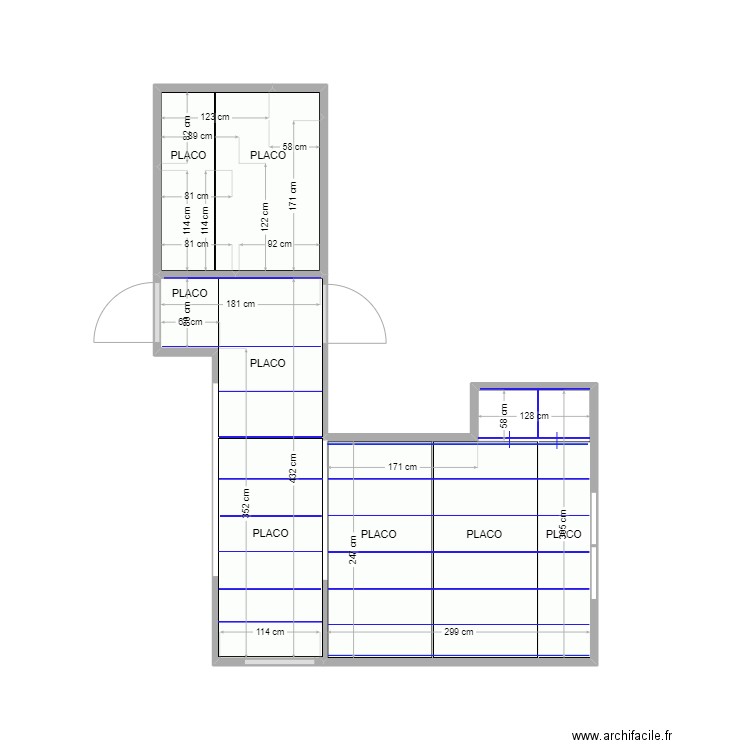 appart-Camille-Rudy - plafond placo 5. Plan de 5 pièces et 17 m2