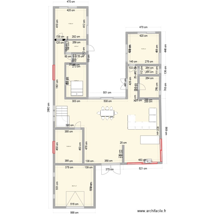 My castle 2025. Plan de 8 pièces et 224 m2