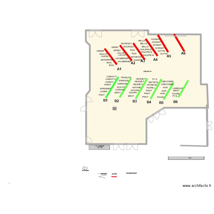 THEATRE 2025. Plan de 1 pièce et 308 m2