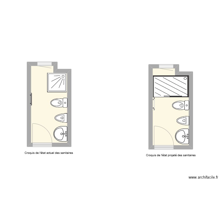 Pupille. Plan de 2 pièces et 9 m2