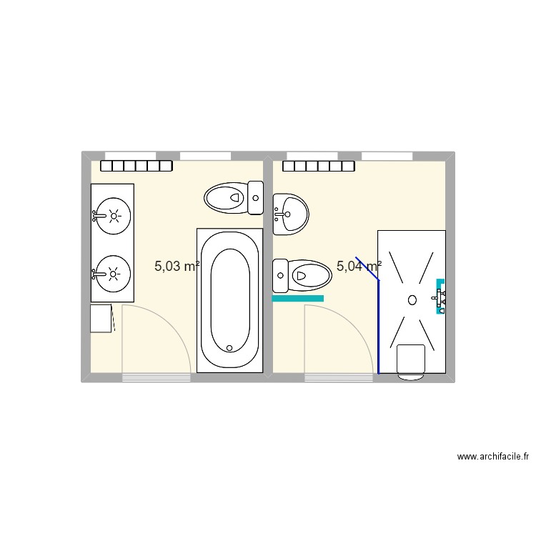 PETER Marie Illikirch . Plan de 2 pièces et 10 m2