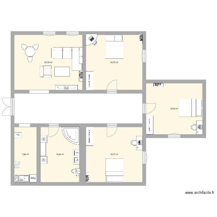 asdadsads. Plan de 6 pièces et 103 m2