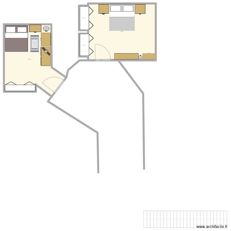 chanbre. Plan de 5 pièces et 637 m2