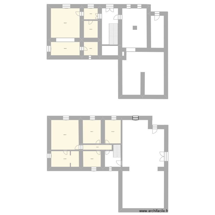 ferme RDCH. Plan de 11 pièces et 209 m2